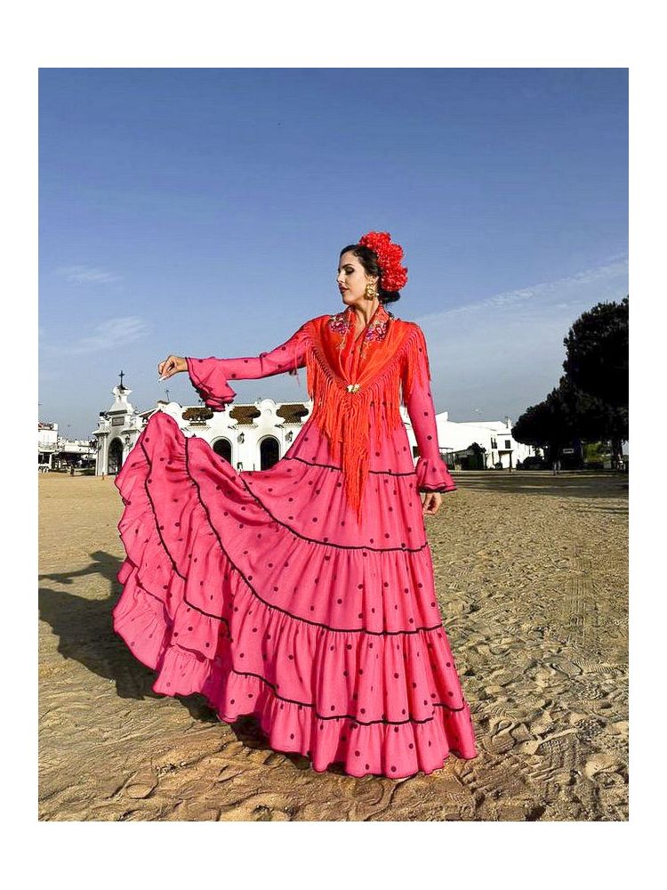 Traje garrotín fucsia