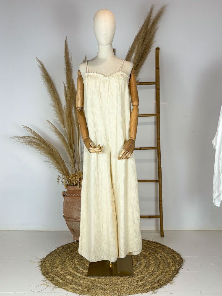 Mono de lino beige
