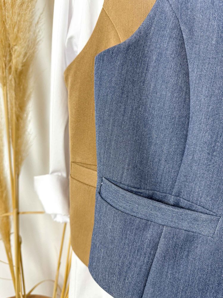 Chalequillo clásico gris azulado Chalequillo clásico gris azulado