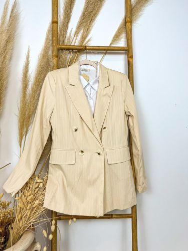 Blazer lino con grabados