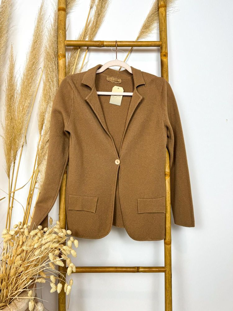 Blazer de punto camel Blazer de punto camel