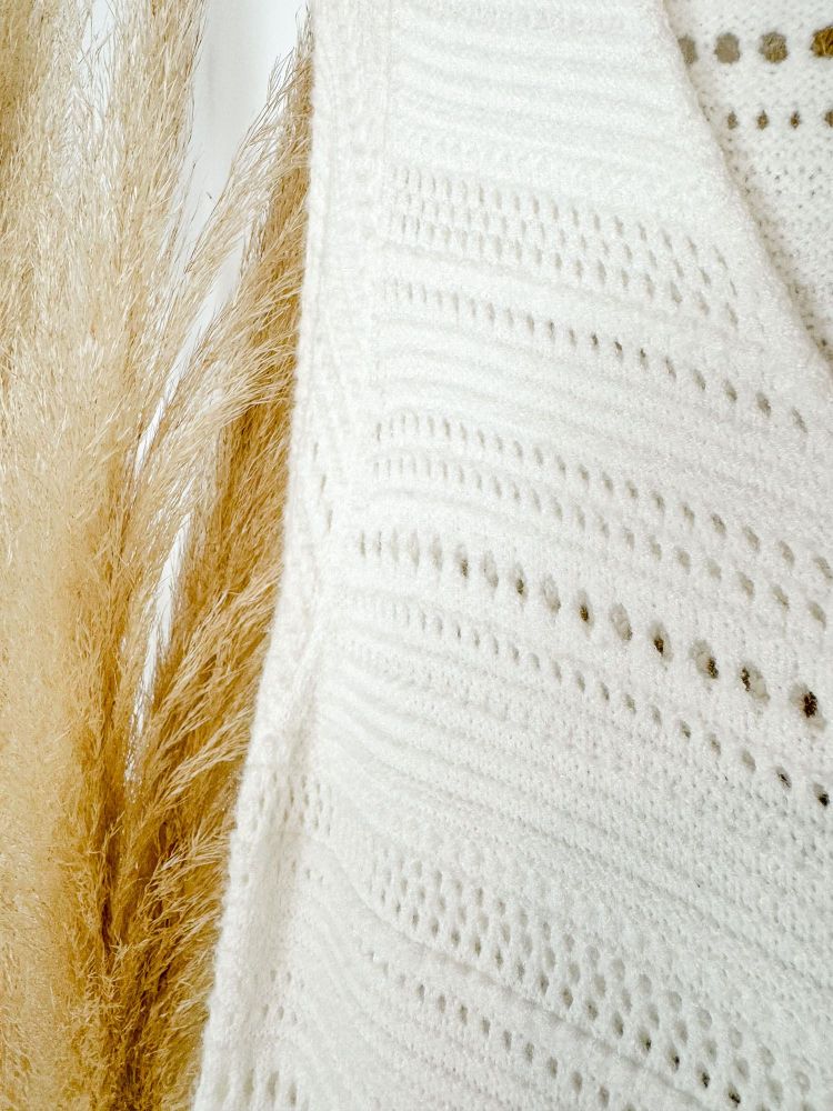 Vestido largo calado de punto