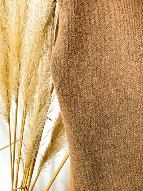 Blazer de punto camel