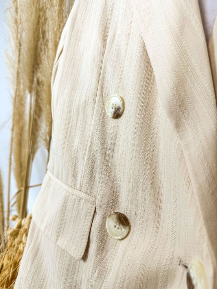 Blazer lino con grabados