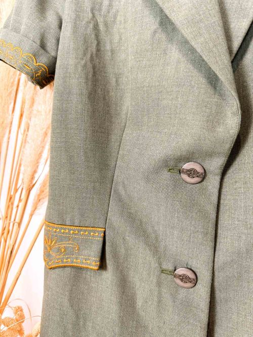 Blazer manga corta verde vintage