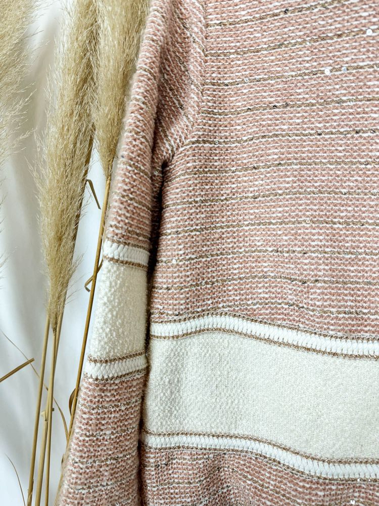 Jersey punto chanel rosa