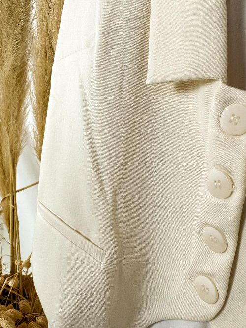 Chalequillo crudo cuello cuadrado