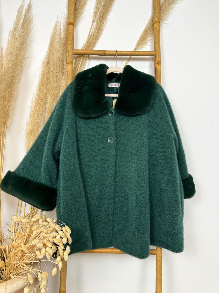 Abrigo oversize verde