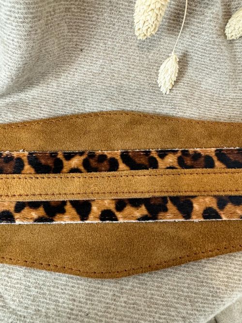 Cinturón fajín ante camel y leopardo