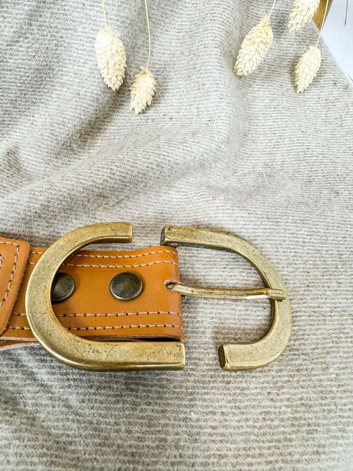 Cinturón avellana hebilla S