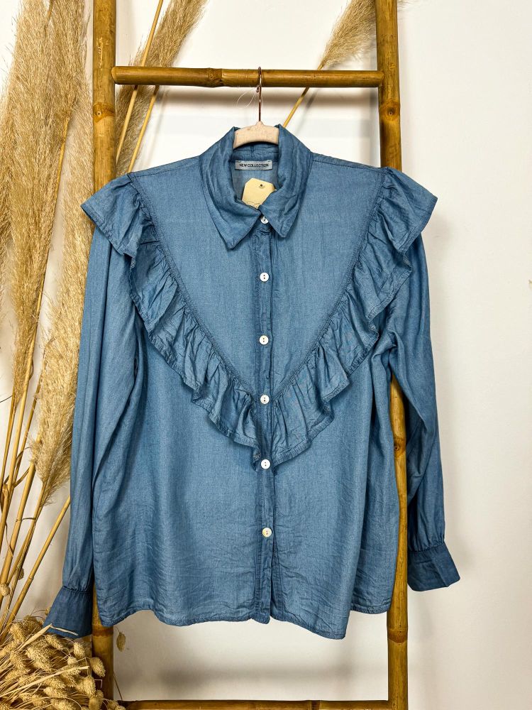 Blusa vaquera volante