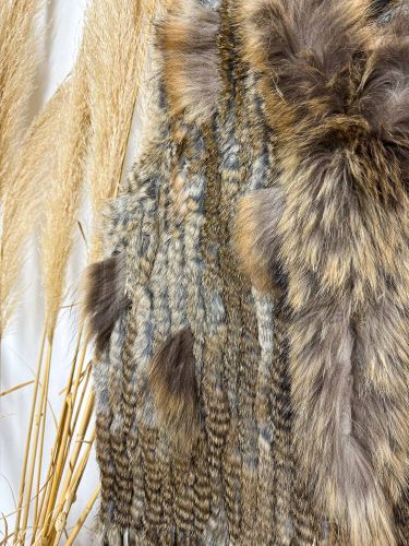 Abrigo sin mangas pelo natural color natural 2