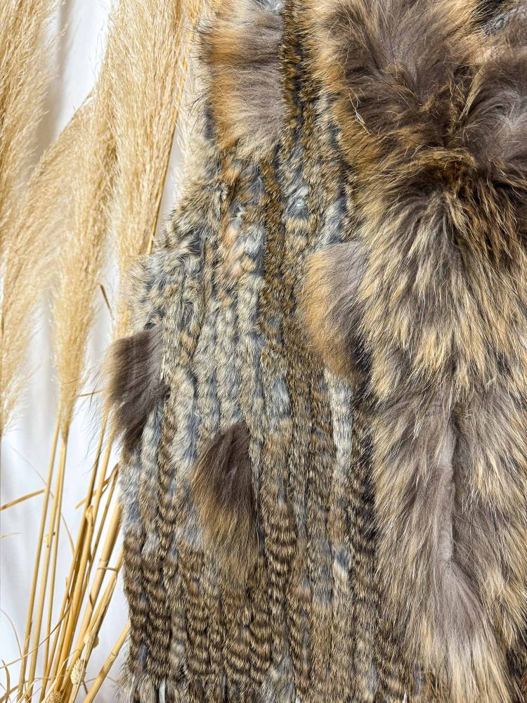 Abrigo sin mangas pelo natural color... Abrigo sin mangas pelo natural color...