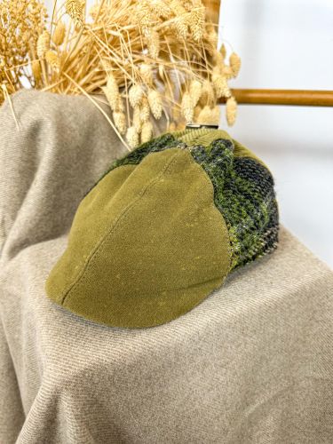 Gorra de niño pico de pato ante verde