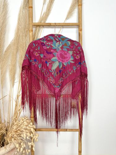 Mantón Amalia buganvilla