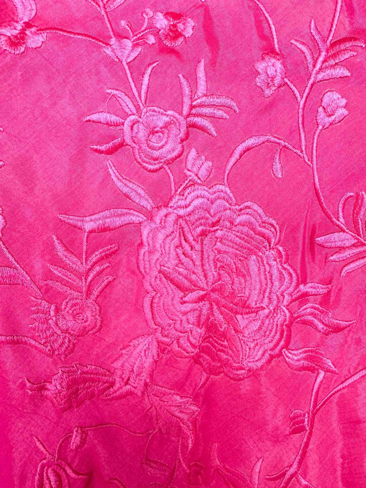 Mantón seda Lucía fucsia