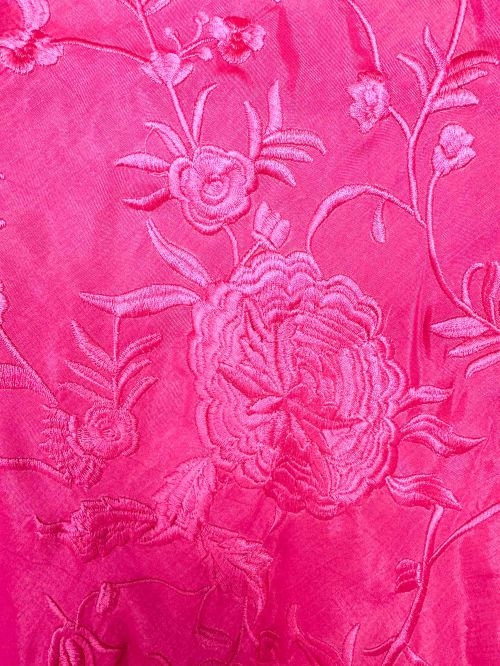 Mantón seda Lucía fucsia