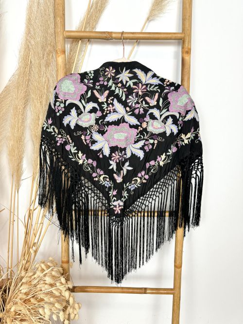 Mantón Sol negro