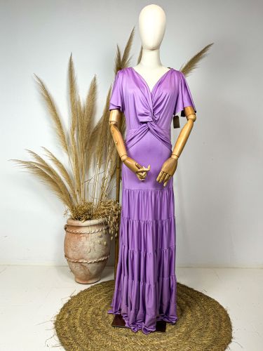 Traje de flamenca lycra malva