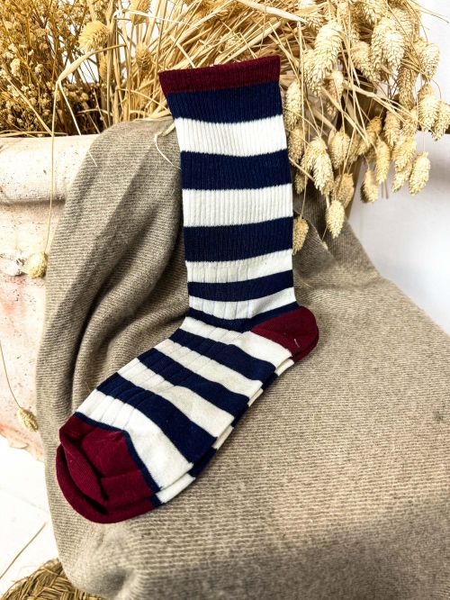 Calcetín alto rayas