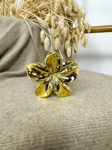 Pinza hibisco dorada mediana