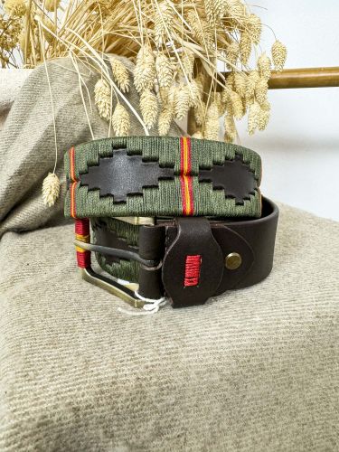 Cinturón argentino rombos verde y bandera España