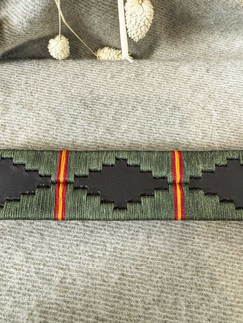 Cinturón argentino rombos verde y bandera España