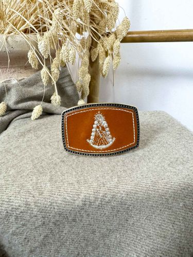 Hebilla rectangular virgen del Rocío