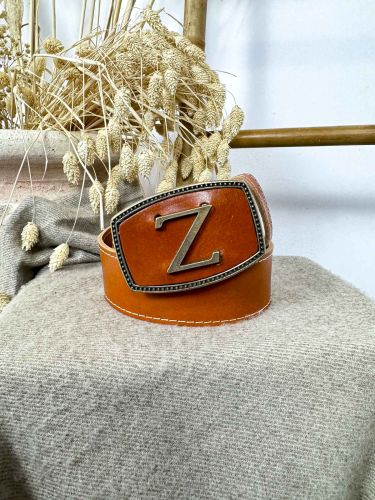 Hebilla rectangular inicial relieve Z 2