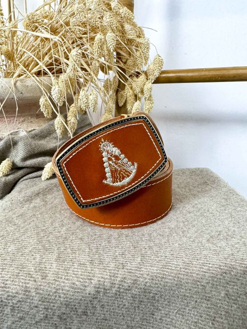 Hebilla rectangular virgen del Rocío