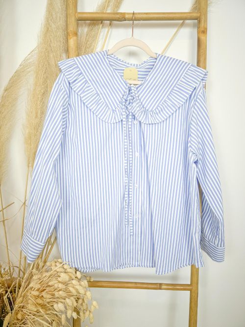 Blusa de rayas cuello bebé