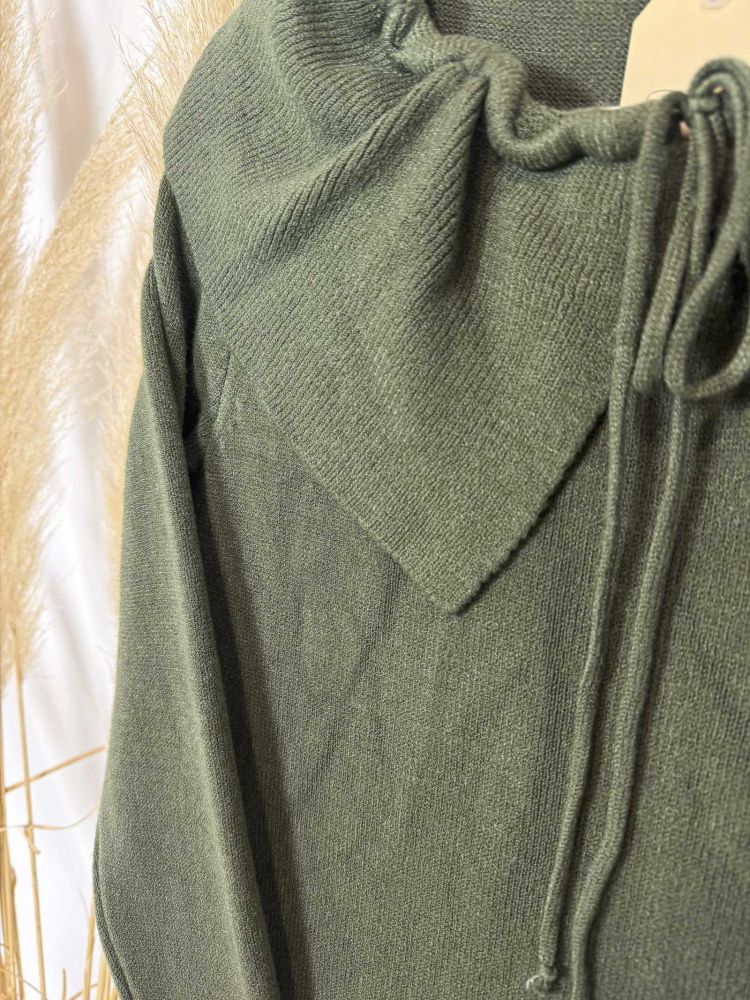 Jersey cuello bebé verde cacería