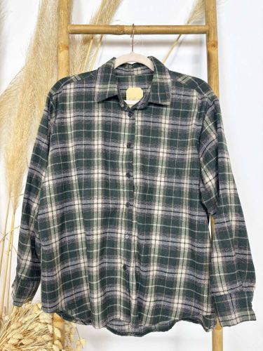 Blusa de paño cuadros verde