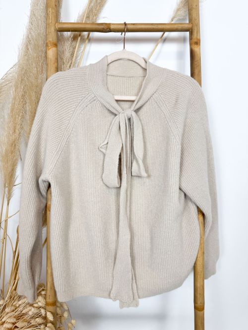 Jersey beige con lazada