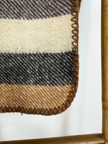 Pañoleta mullida rayas tonos tierra 2