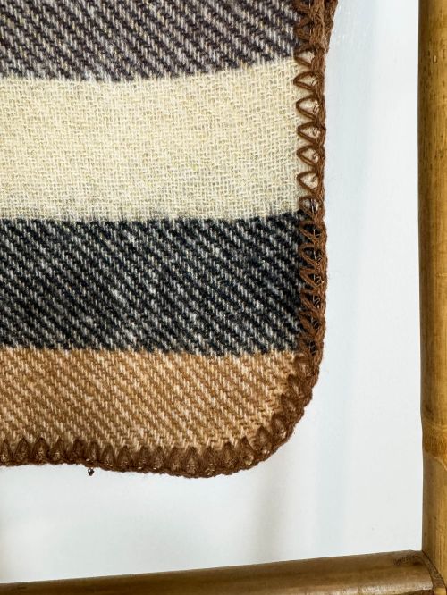 Pañoleta mullida rayas tonos tierra