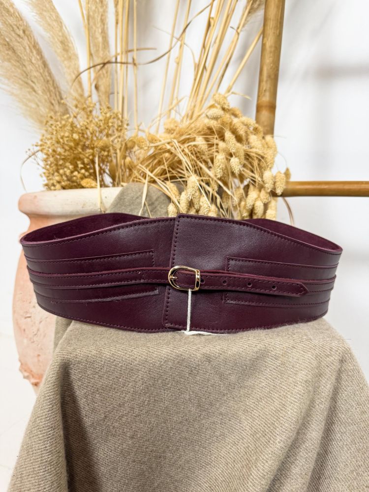 Fajín de piel cereza