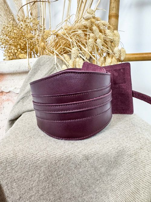 Fajín de piel cereza