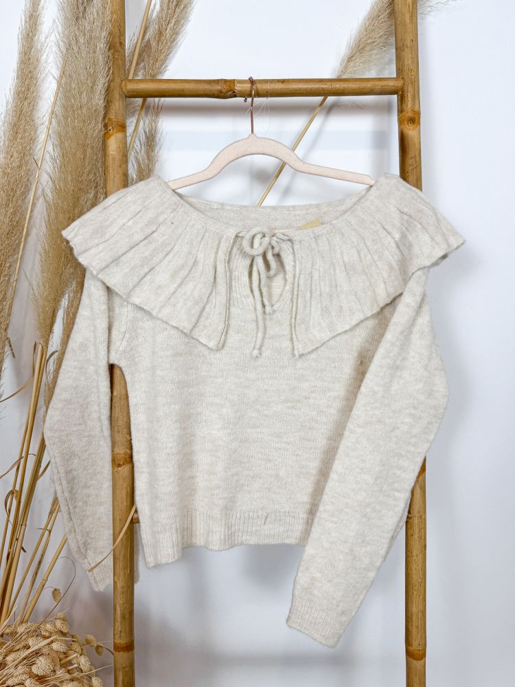 Jersey punto crudo cuello bebé Jersey punto crudo cuello bebé