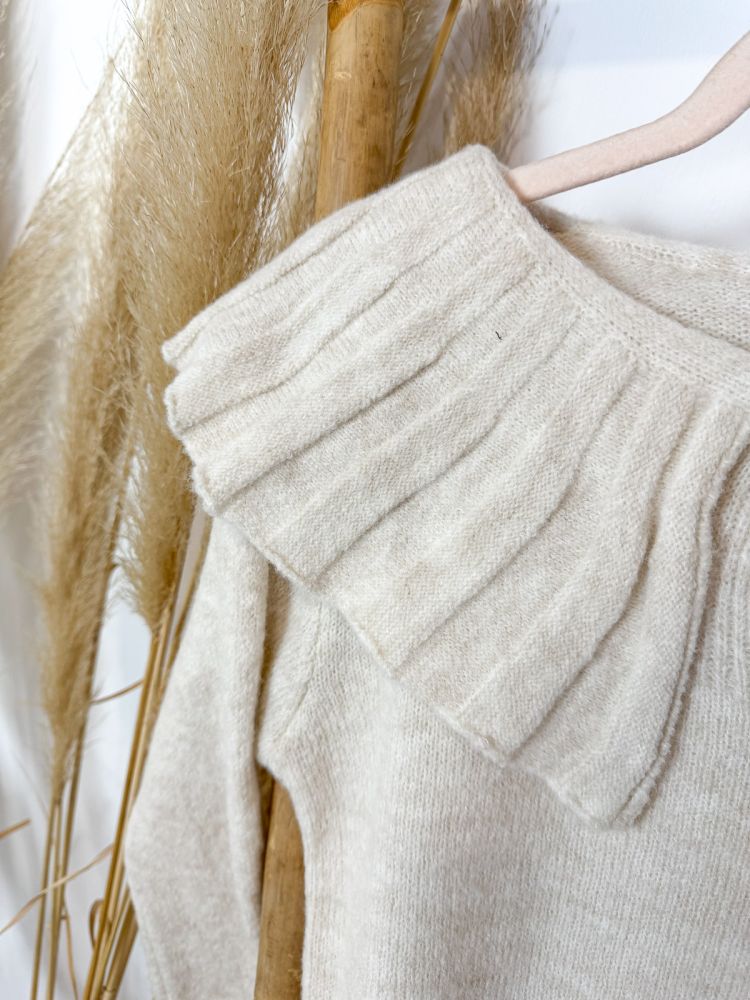 Jersey punto crudo cuello bebé Jersey punto crudo cuello bebé