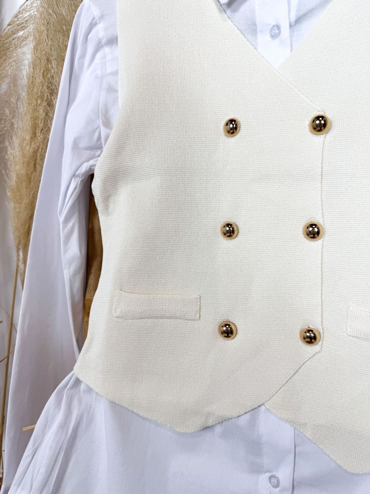 Chalequillo marinero cruzado botones... Chalequillo marinero cruzado botones...