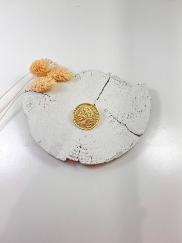 Broche moneda dorada pequeña