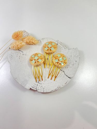 Peinecillo moneda turquesa