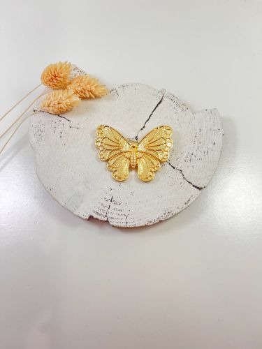 Broche mariposa grande dorada 2