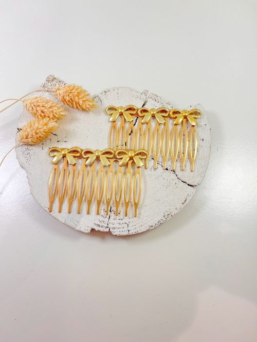 Peinecillo 127 dorado lazos. MINES