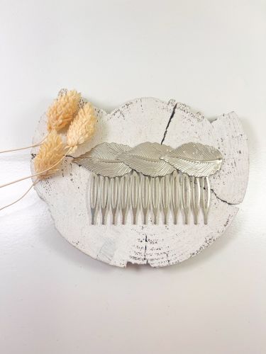 Peinecillo hojas plata