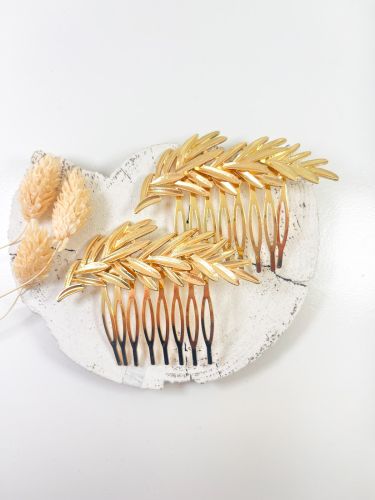 Peinecillo dorado hojas olivo