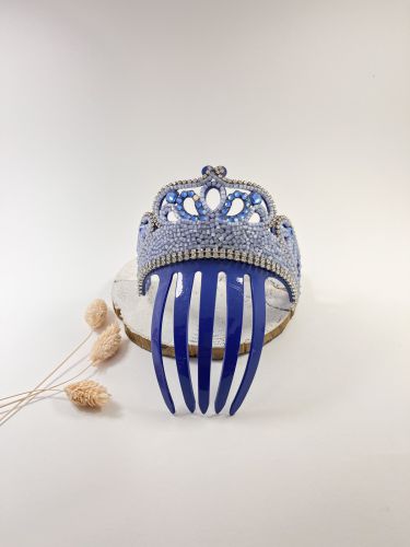 Peineta Maite Cárdenas azul añil 26