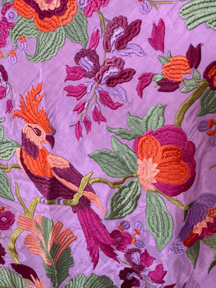 Mantón seda Valentina malva