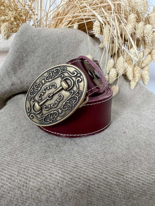 Hebilla ovalada filete oro viejo